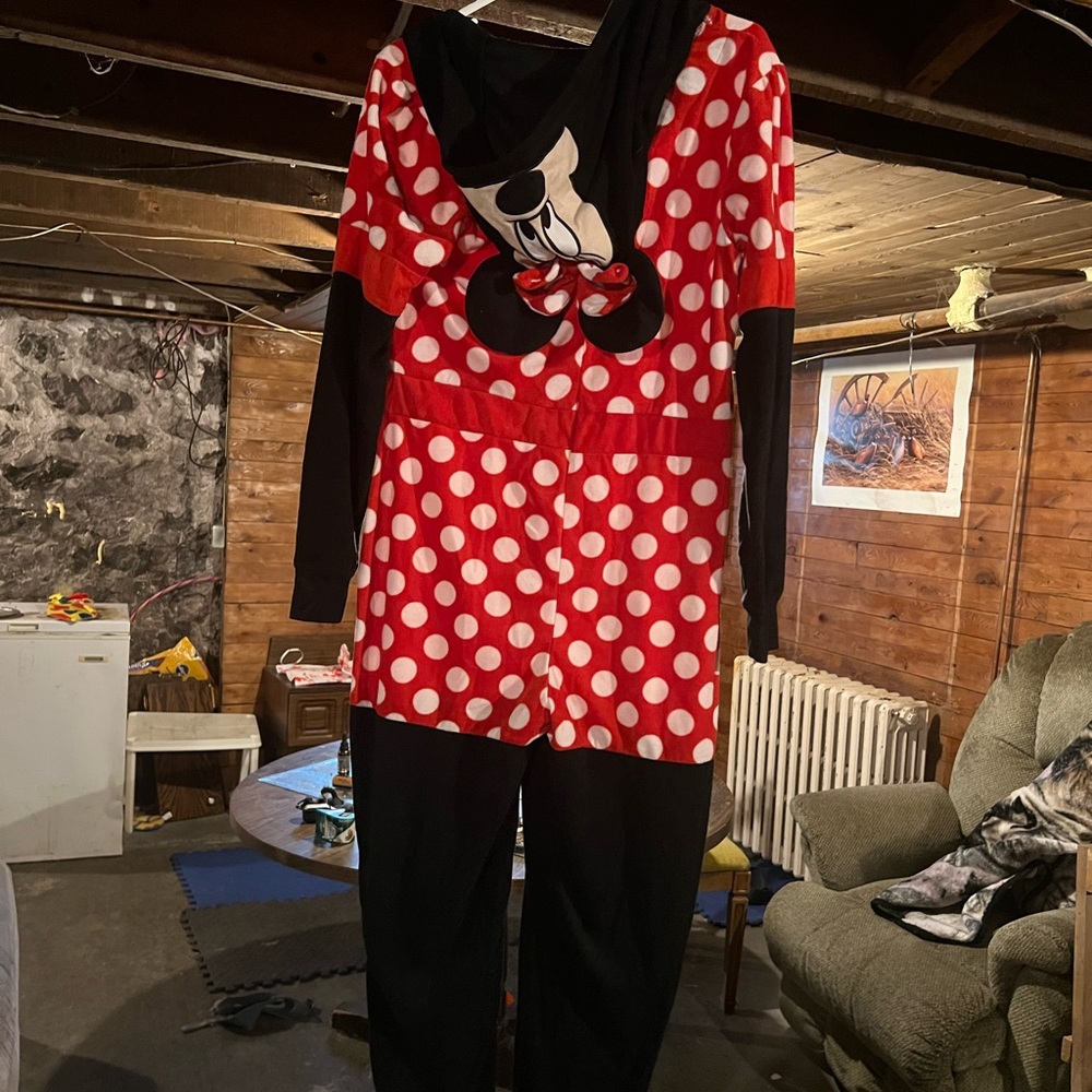 Mini Mouse Polka Dot Jumpsuit - Red and Black